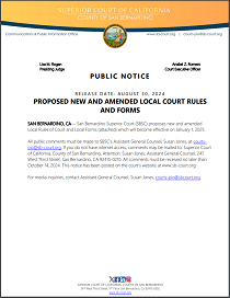 Proposed New and Amended Local Court Rules and Forms